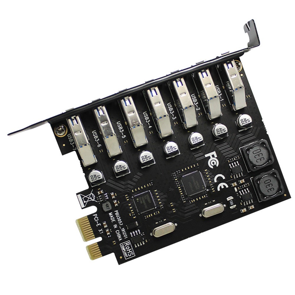 7-port USB 3.0 PCI-E Expansion Card Adapter USB 3.0 Hub External Controller PCI Express Card-2