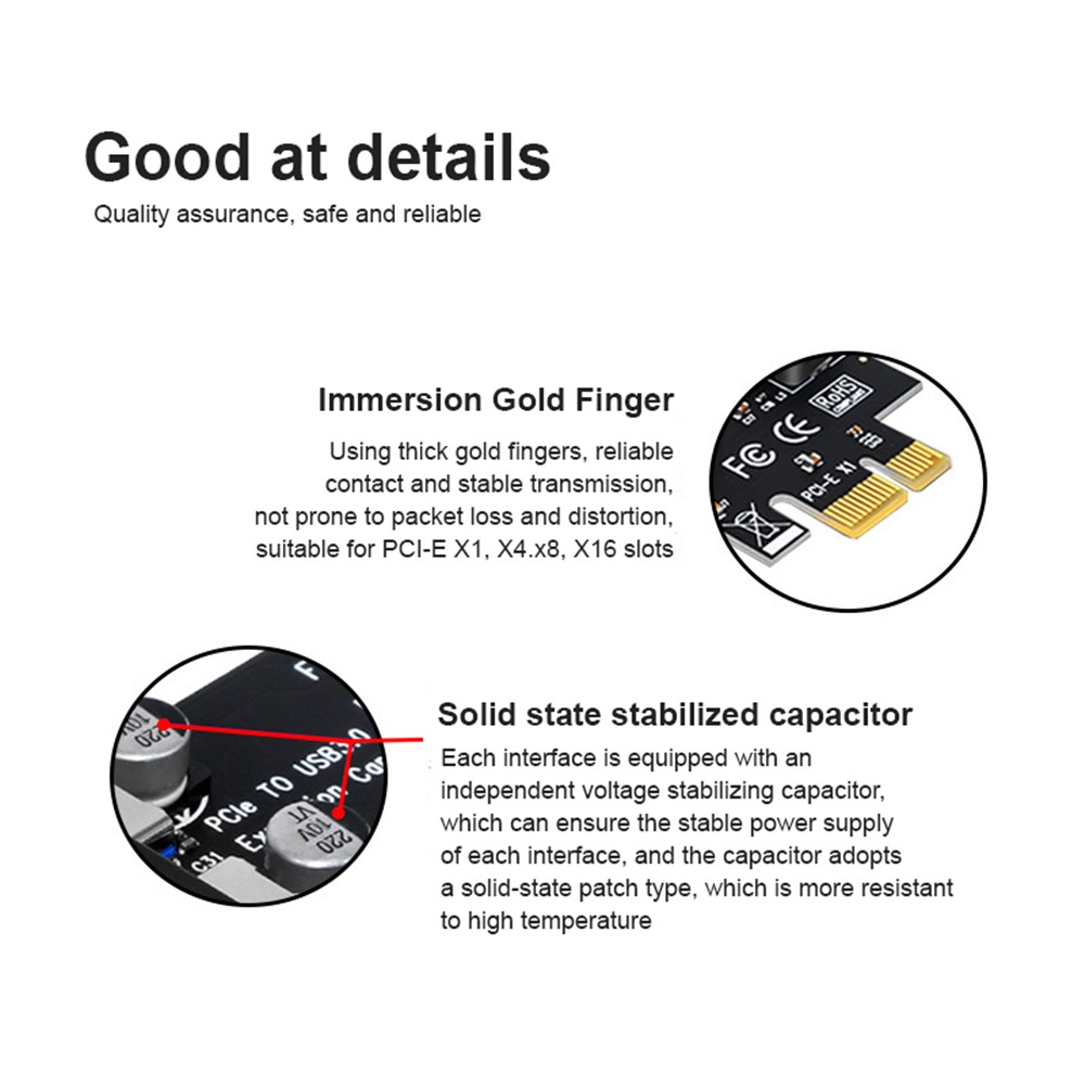 7-port USB 3.0 PCI-E Expansion Card Adapter USB 3.0 Hub External Controller PCI Express Card-4