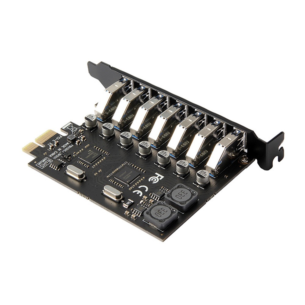 7-port USB 3.0 PCI-E Expansion Card Adapter USB 3.0 Hub External Controller PCI Express Card-7