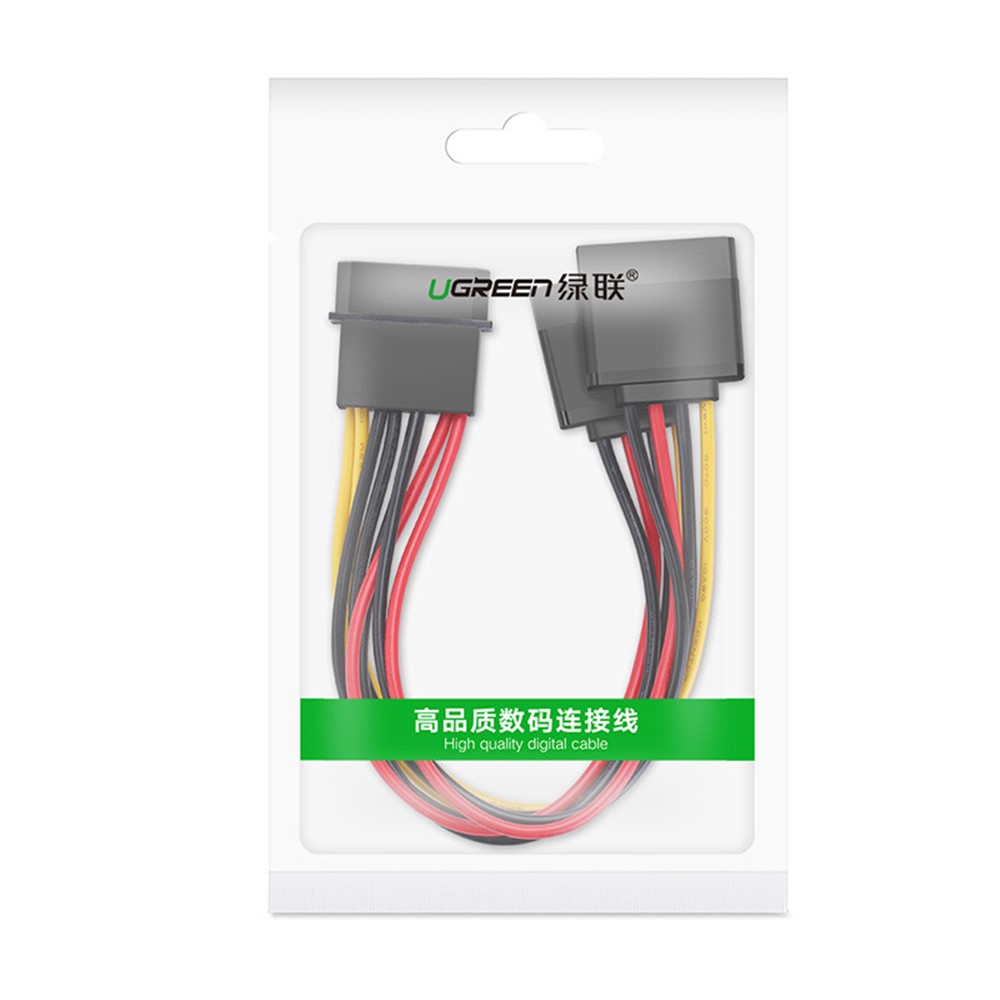 UGREEN 50398 0.2m SATA 4Pin to Dual 15Pin Power Cable Desktop Host Chassis Computer Connection Solid-state Mechanical Hard Drive Wire-5