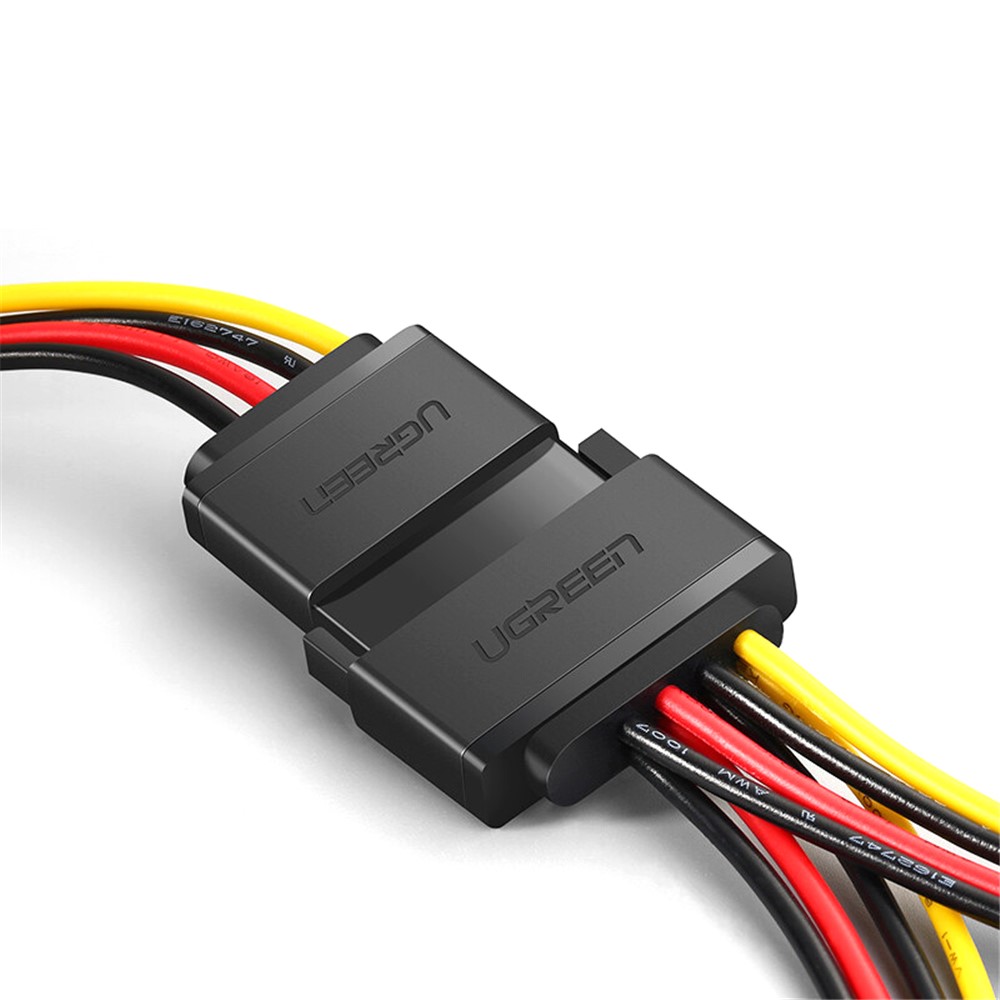UGREEN 50719 SATA Power Y Splitter Cable 15-Pin Male to 2 Female Extension Cable Hard Disk Optical Drive Power Cable Serial Data Transfer Cord-3