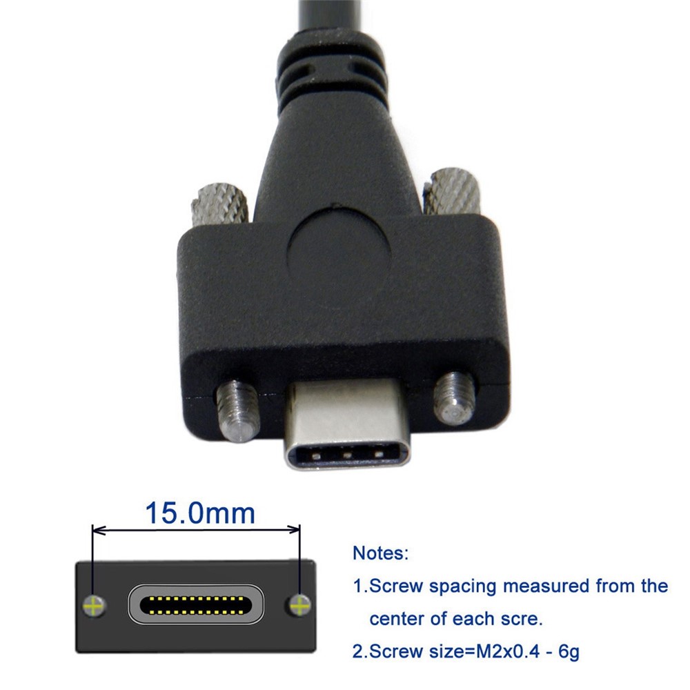 UC-046-2M 2m USB 3.1 Type-C Dual Screw Locking to Locking USB-C 10Gbps Data Cable (M2 Screw)-8