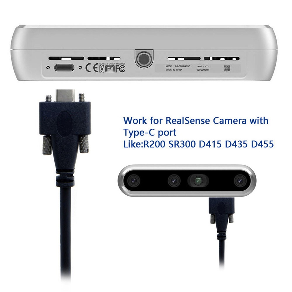 UC-046-3M USB 3.1 Type-C Panel Mount Dual Screw Locking 3m USB-C 10Gbps Data Cable (M2 Screw)-3
