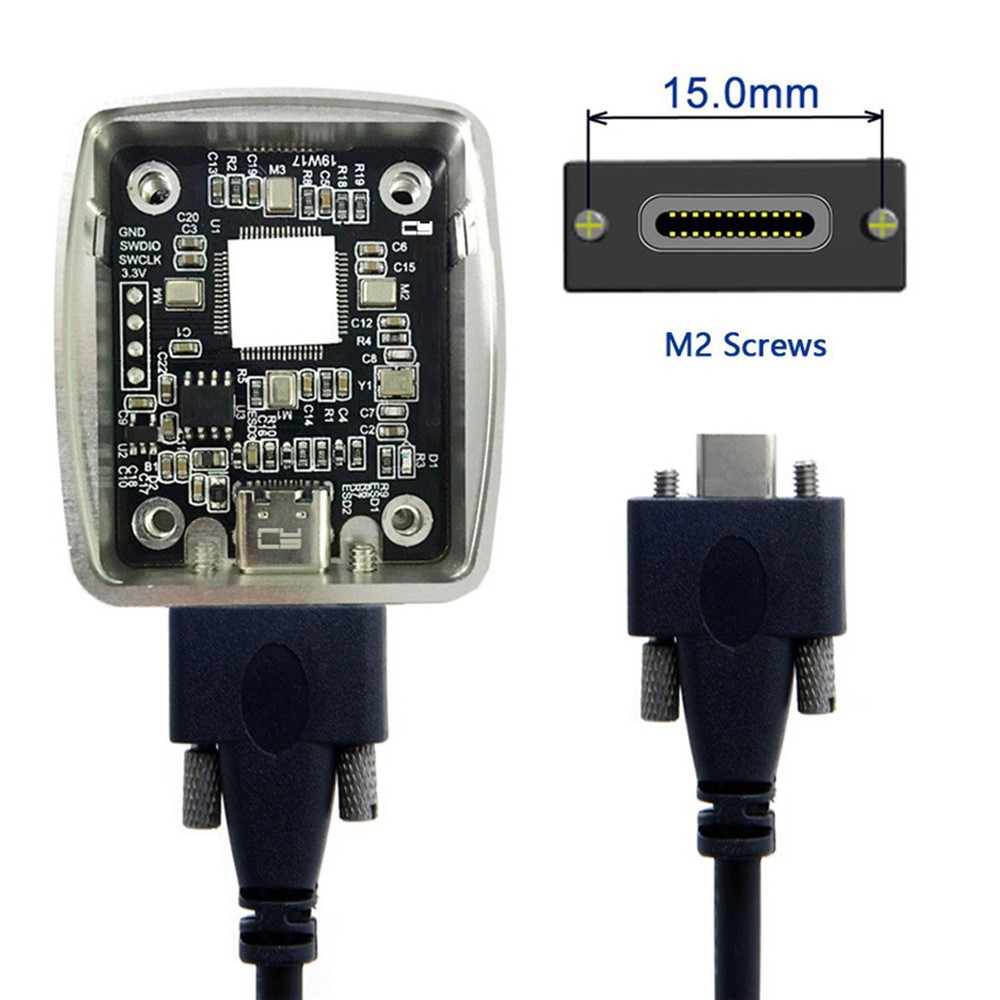 UC-046-3M USB 3.1 Type-C Panel Mount Dual Screw Locking 3m USB-C 10Gbps Data Cable (M2 Screw)-5