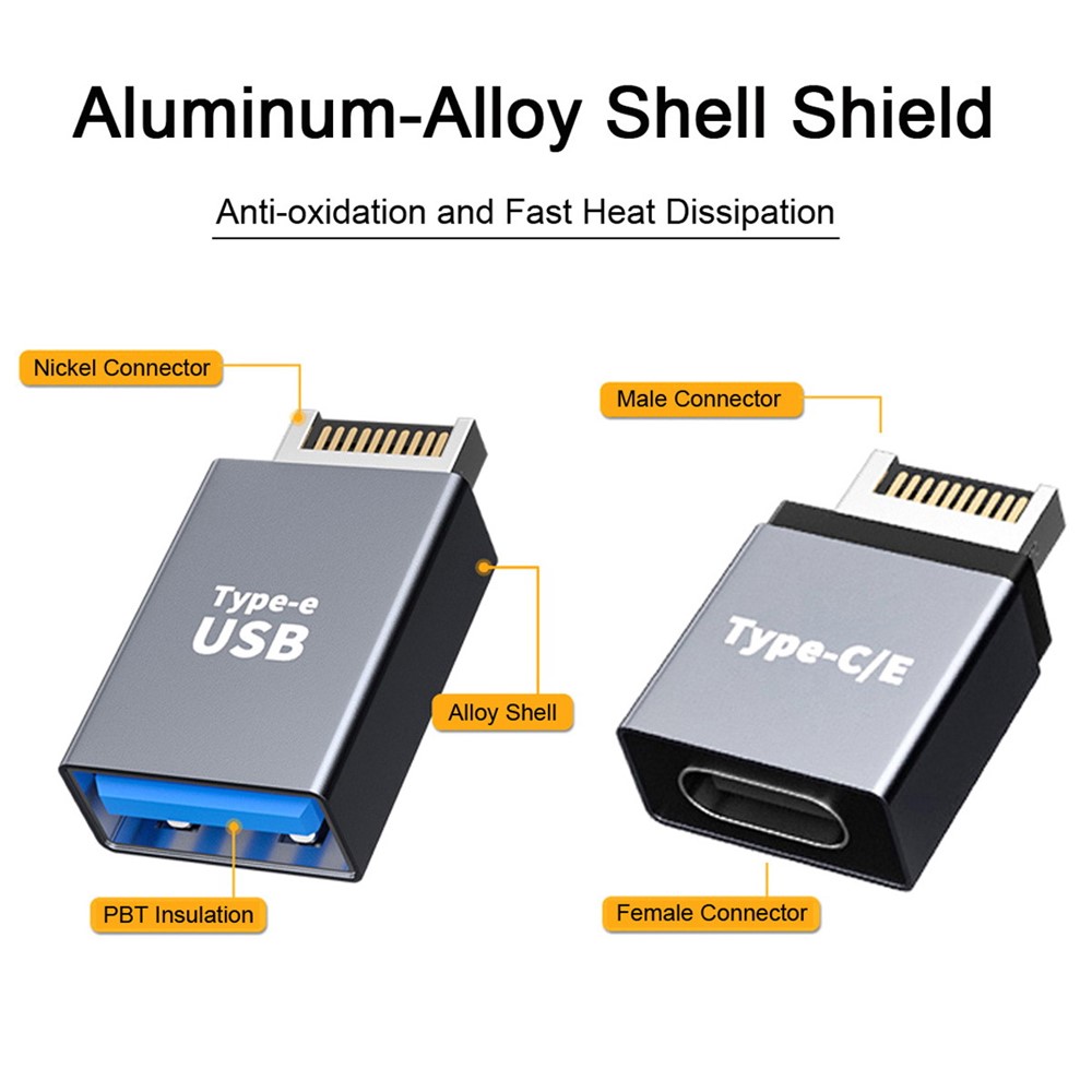 UC-010 2Pcs/Set Type-E Male to Type-C Female + Type-E Male to Type-A Female Converter USB 3.1 Adapter-3