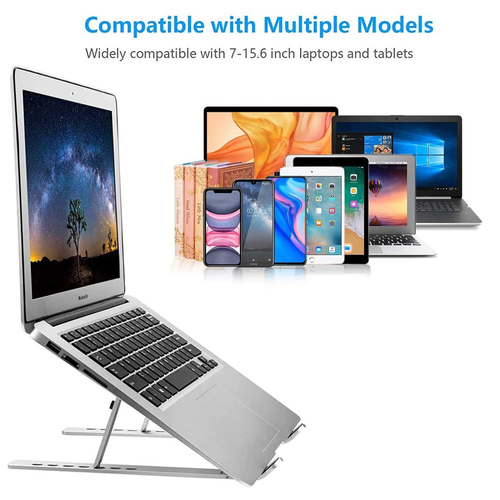 Laptop Holder Riser Computer Stand Adjustable Aluminum Foldable Portable Notebook Stand-2