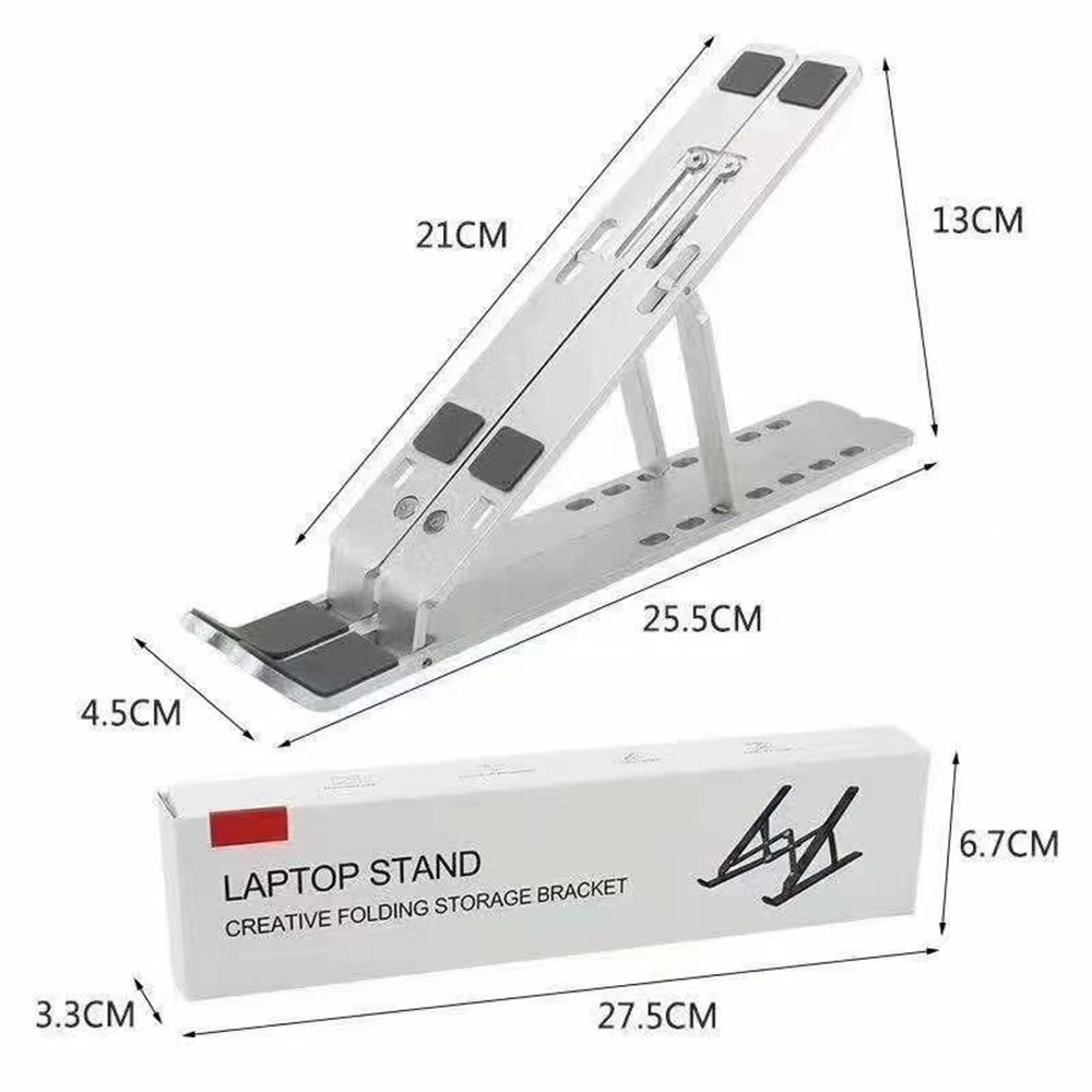 Laptop Holder Riser Computer Stand Adjustable Aluminum Foldable Portable Notebook Stand-7