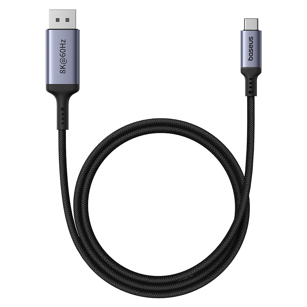 BASEUS BS-OH139 High Definition Series 2m USB-C to DP 8K Cable Adapter Line DisplayPort Cord - Black