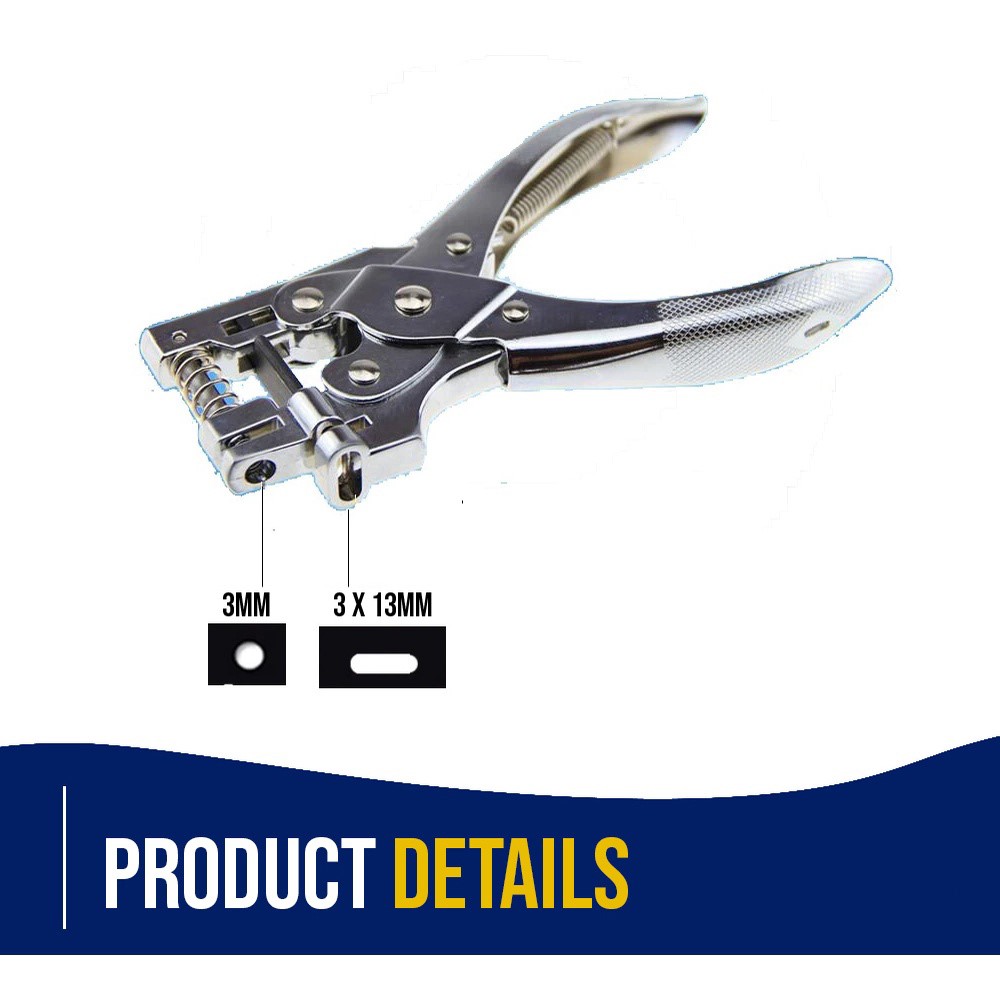 ALLWIN 016 2-in-1 Full-Metal Handheld Hole Puncher ID Cutter for Circular 3mm/Rectangular 3*13mm Hole-3