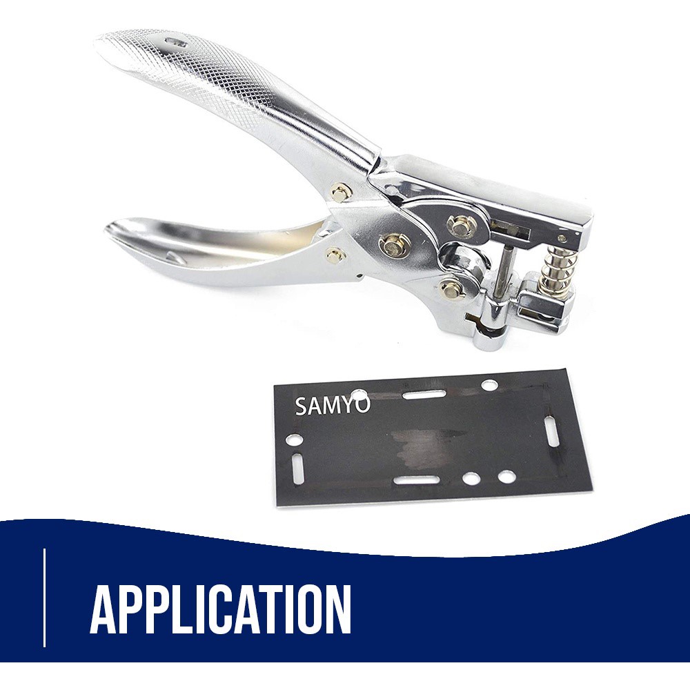 ALLWIN 016 2-in-1 Full-Metal Handheld Hole Puncher ID Cutter for Circular 3mm/Rectangular 3*13mm Hole-4
