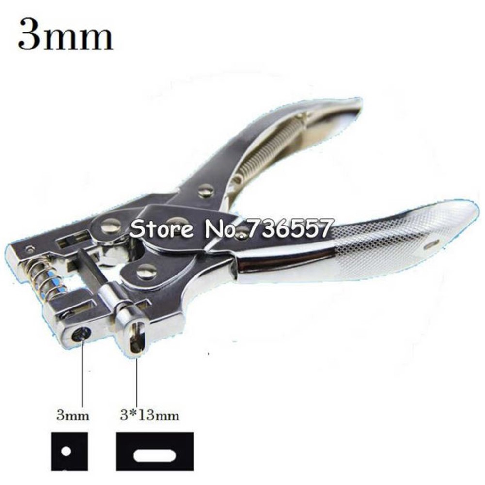 ALLWIN 016 2-in-1 Full-Metal Handheld Hole Puncher ID Cutter for Circular 3mm/Rectangular 3*13mm Hole-5
