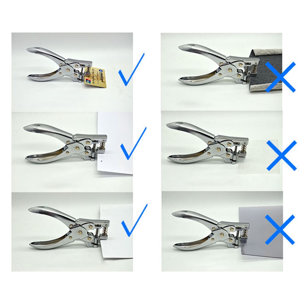 ALLWIN 016 2-in-1 Full-Metal Handheld Hole Puncher ID Cutter for Circular 3mm/Rectangular 3*13mm Hole-7