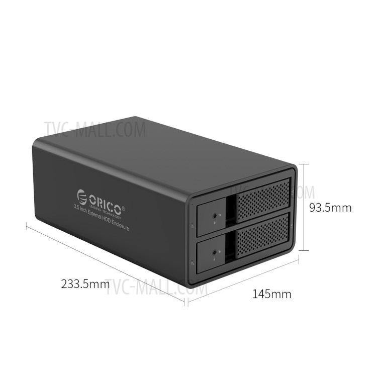 Orico 9528RU3-BK Dual Bay Da 3,5 Pollici SATA A USB 3.0 RAID Hard Disk Esterno Recinzione-7