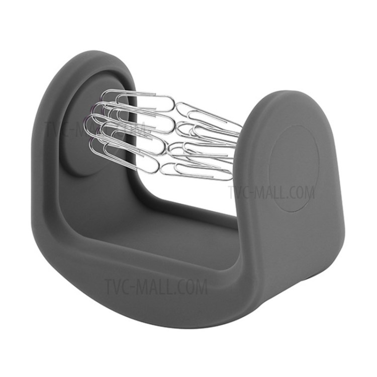 Magnetic Silicone Paper Clip Storage Box - Black-1