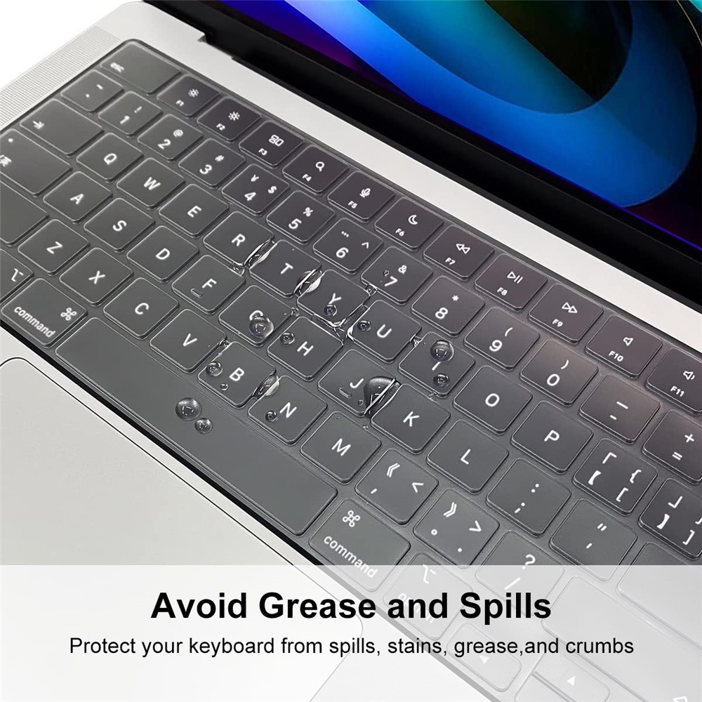 ENKAY Keyboard Cover Soft TPU Keyboard Protector for EU Version MacBook Pro 14.2'' (A2442) / Pro 16.2'' (A2485)-3