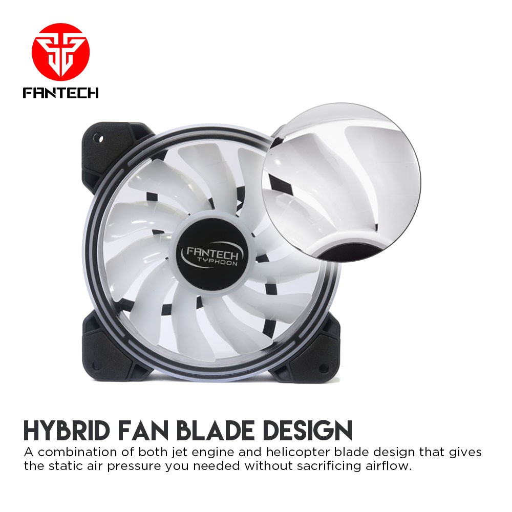 FANTECH 20 Sets (3Pcs/1 Set) RGB Colorful LED Light Cooling Fans Desktop Computer Case Silent Fan Cooler-8