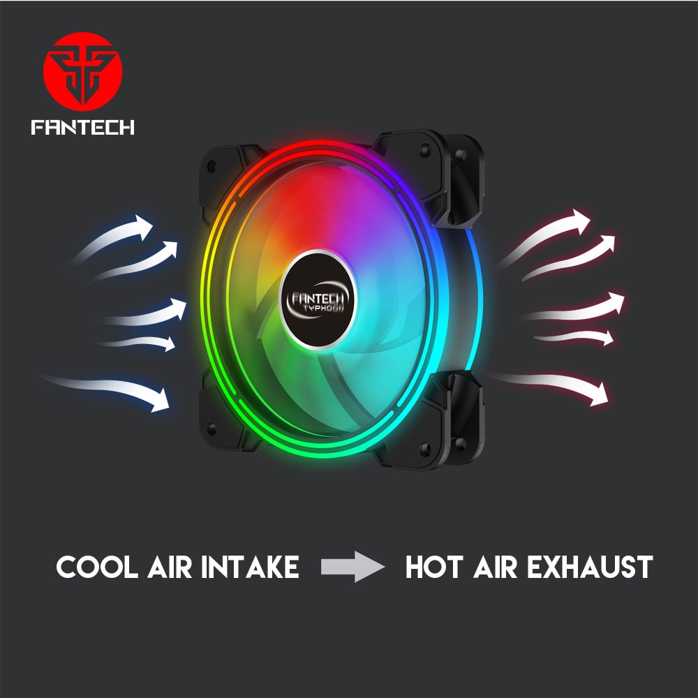 Fantech 20 Conjuntos (3pcs/1 Conjunto) RGB Colorido LED Light Refrigeing Fases Desktop Computer Case Silent Fan Cooler-9