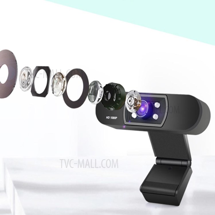 HD 1080P USB Webcam Built-in Mic Computer Camera for PC Laptop-8