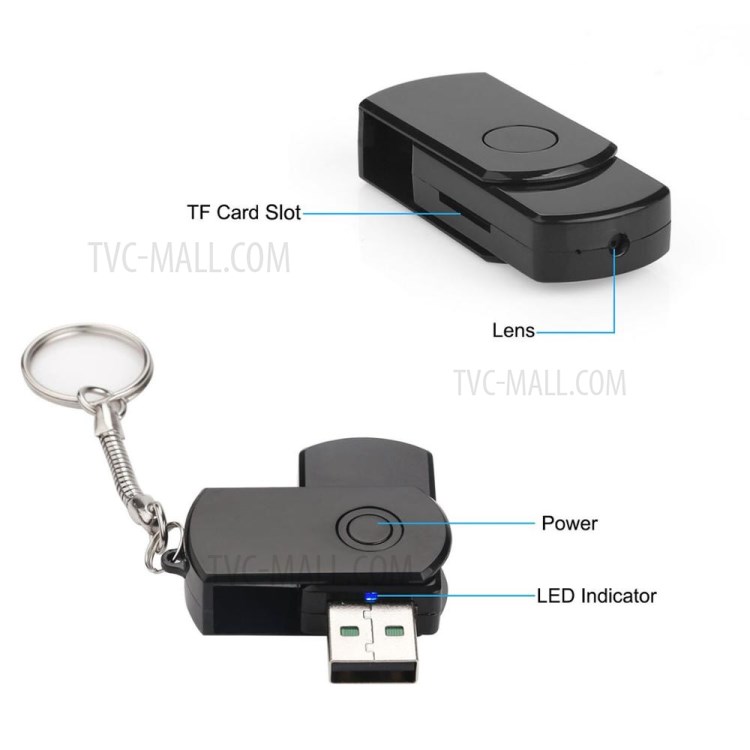 1080P HD U3 Mini Camera Camcorder Mini DV USB Camera with TF Card Slot (DVR Version)-3