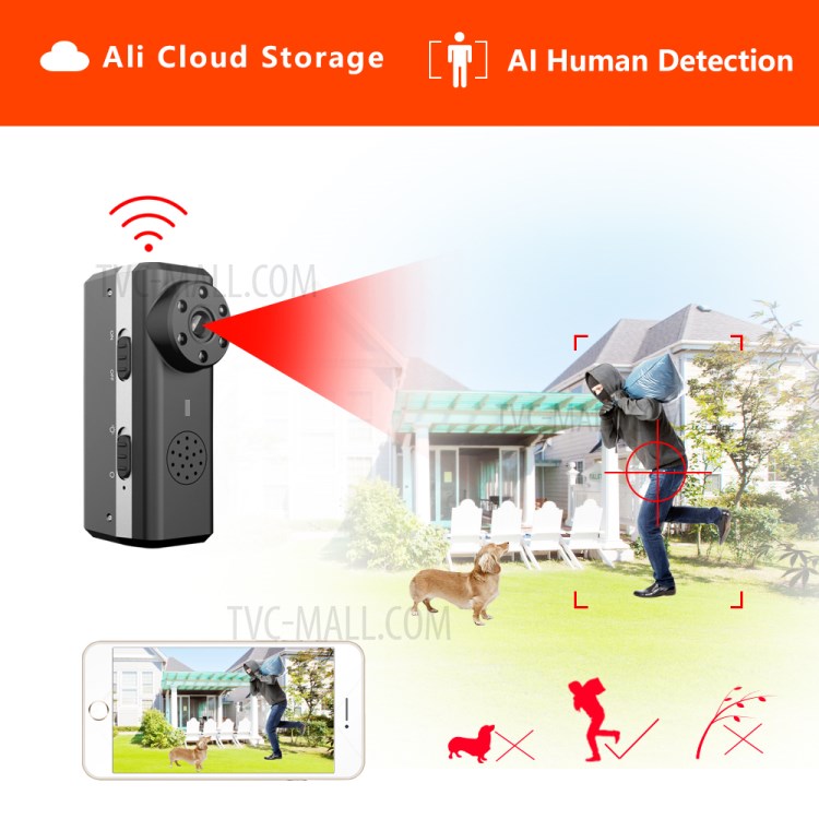 W6 HD WiFi Small Camera AI Human Detection PIR Smart Night Vision Security Camera-3