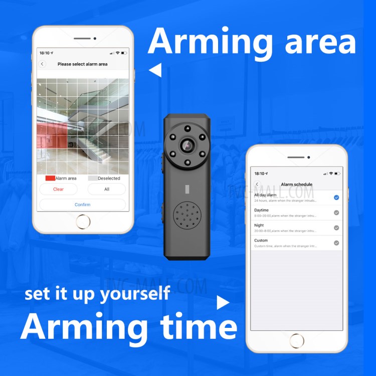 W6 HD Wi-fi Pequena Câmera AI Detecção Humana PIR Inteligente Noite Câmera De Segurança Visão-7
