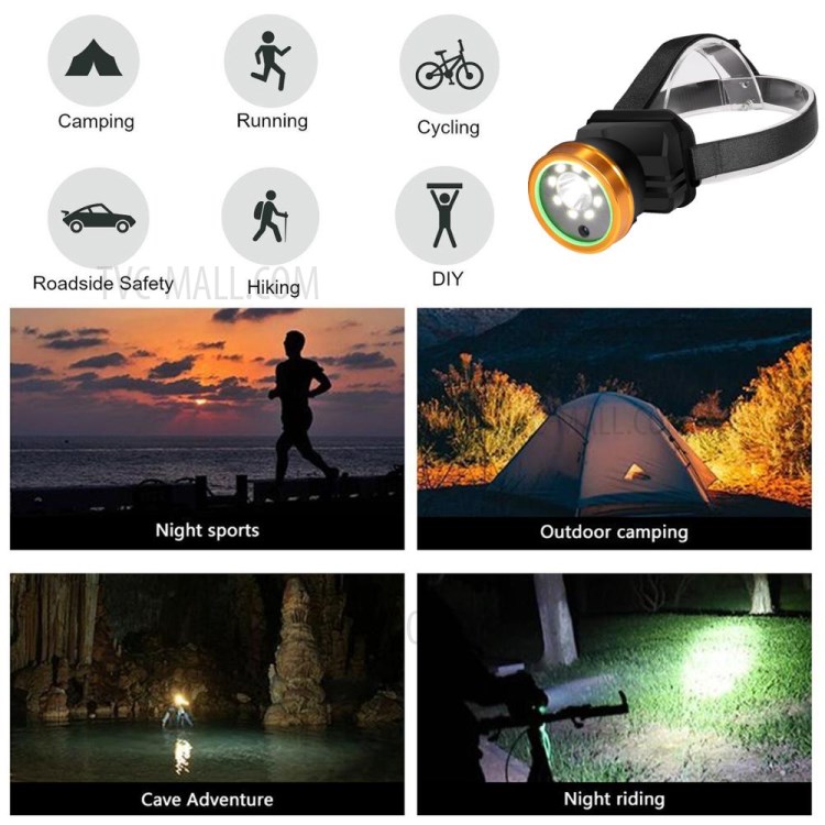 IP66 À Prova D'água De Vídeo Farol Gravador De Câmera HD 1080p Com Luzes LED Para Esportes Ao Ar Livre-7