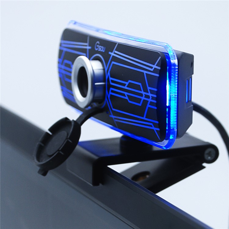 GSOU T16s LED Lighting version 1080P HD Camera Cover Built-in Microphone for Online Course Broadcast/Conference Video (CE) Camera-4