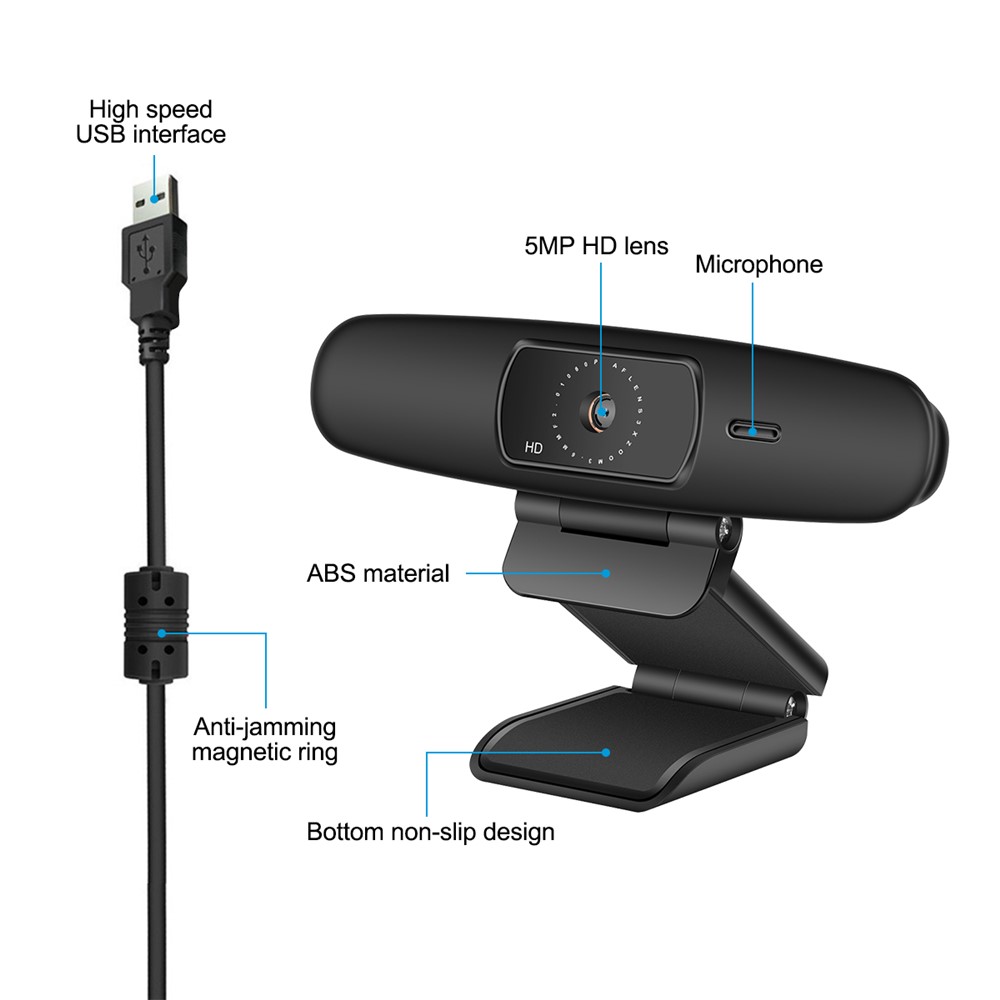 A9Pro Autofocus HD 1080P Camera Telecamera A 360 ° Rotazione Videocamera Videocamera In Diretta Con Microfono-11
