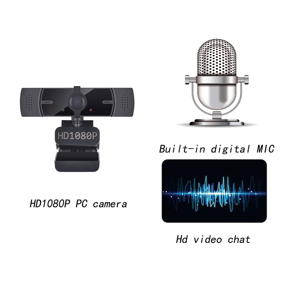 A45 Computer Camera Home Office HD USB Webcam with Built-in Microphone for Meeting Live Teaching-12