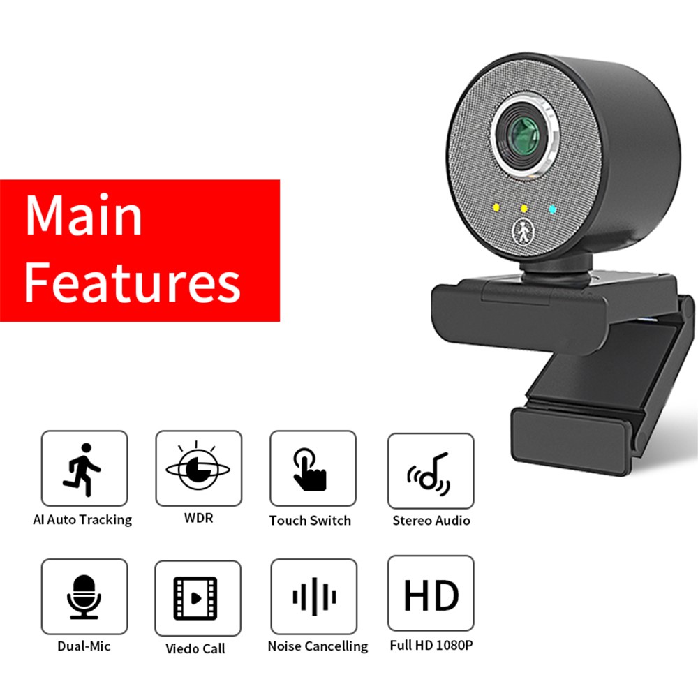 Shopping W66 HD 1080p USB Computer Camera Broadcast