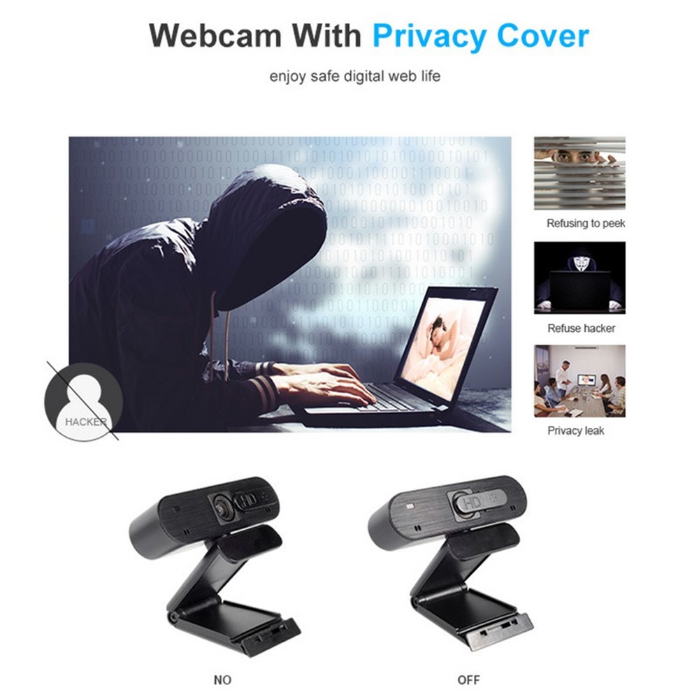 H703 30fps 1080p Full HD Autofocus Camera USB Webcam with Microphone/Privacy Cover for Online Teaching Live-streaming Video Conference-11