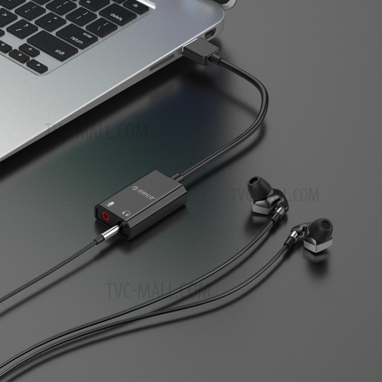 ORICO SKT2 USB Scheda Audio Esterna USB a Auricolare da 3,5 mm + Adattatore Microfono da 3,5 mm