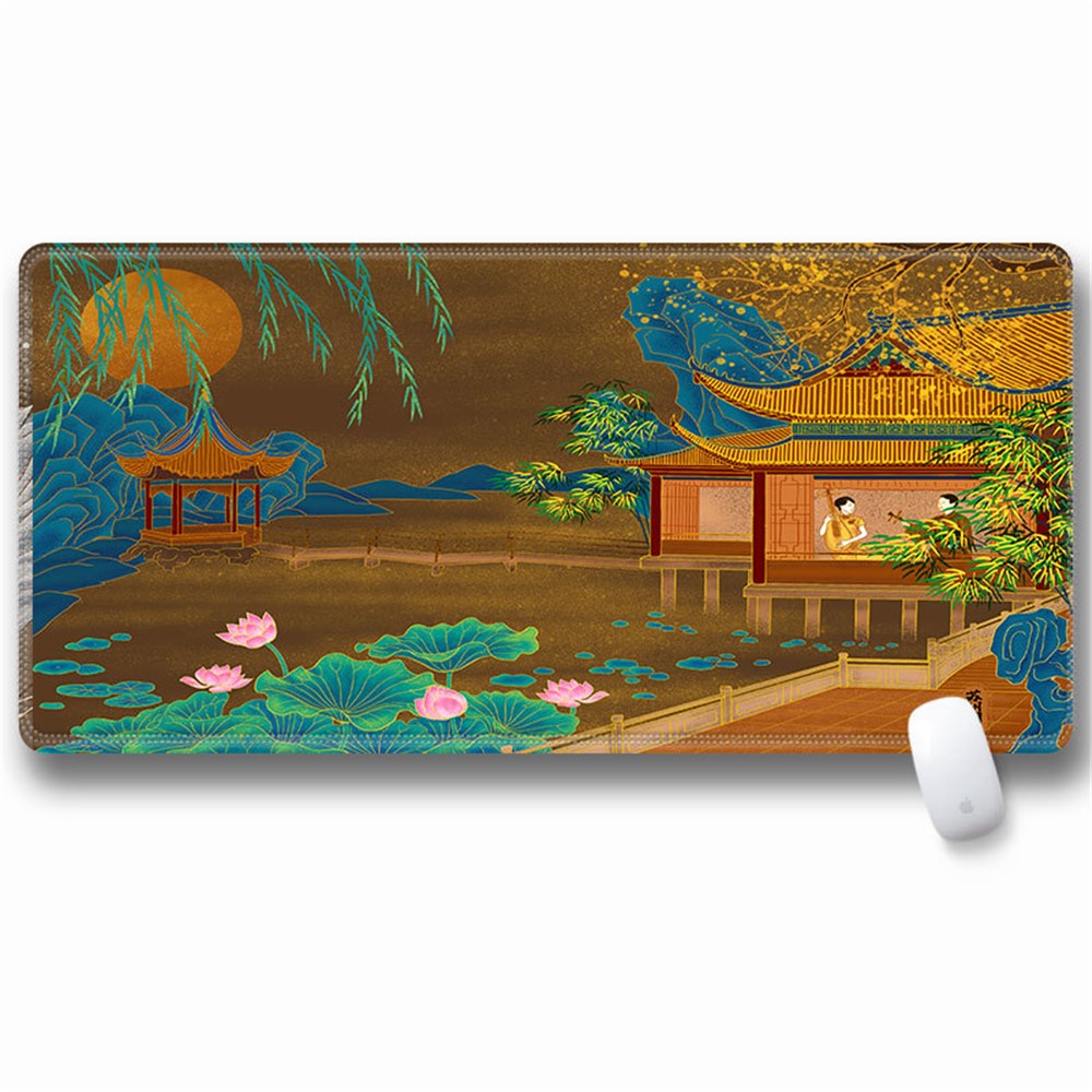 Компьютерная Ноутбук Мышь Pad Chinoiserie Gaming Play Mat Office Desk Mat 400 * 900 * 3 Мм - Сучжоу-1