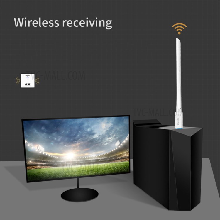TENDA U2 Wireless USB Adapter Receiver 150Mbps WiFi Network Card Free Driver 6dBi High Gain Antenna-2