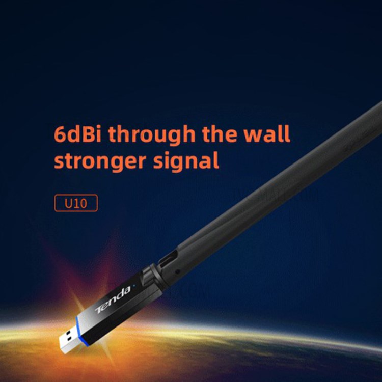 TENDA U10 650Mbs USB Wireless 2.4G/5G WiFi Adapter High Speed Network Card Dual-Band AC Antenna-2