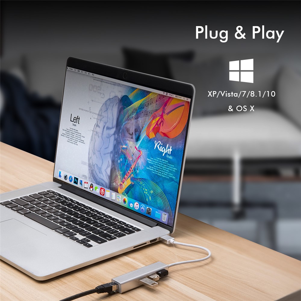 EDUP EP-9606 USB3.0 3-Ports Hub 1000Mbps USB to RJ45 Gigabit Ethernet Adapter for Laptop Computer-12