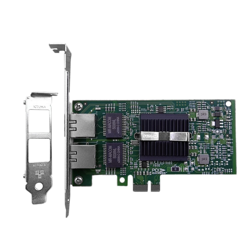 Desktop Computer PCI-E Dual Port Network Card with Intel 82575 Chip Support Fusion Soft Routing Ros-2