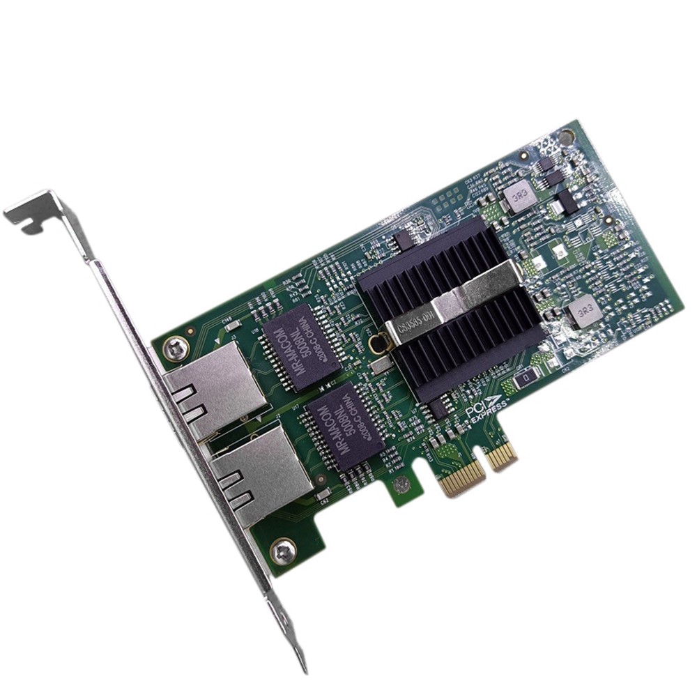 Desktop Computer PCI-E Dual Port Network Card with Intel 82575 Chip Support Fusion Soft Routing Ros-3