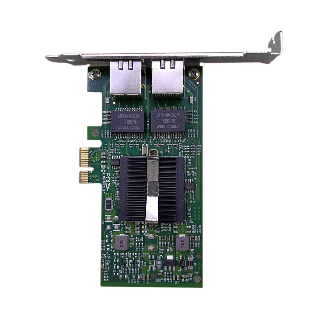 Desktop Computer PCI-E Dual Port Network Card with Intel 82575 Chip Support Fusion Soft Routing Ros-5