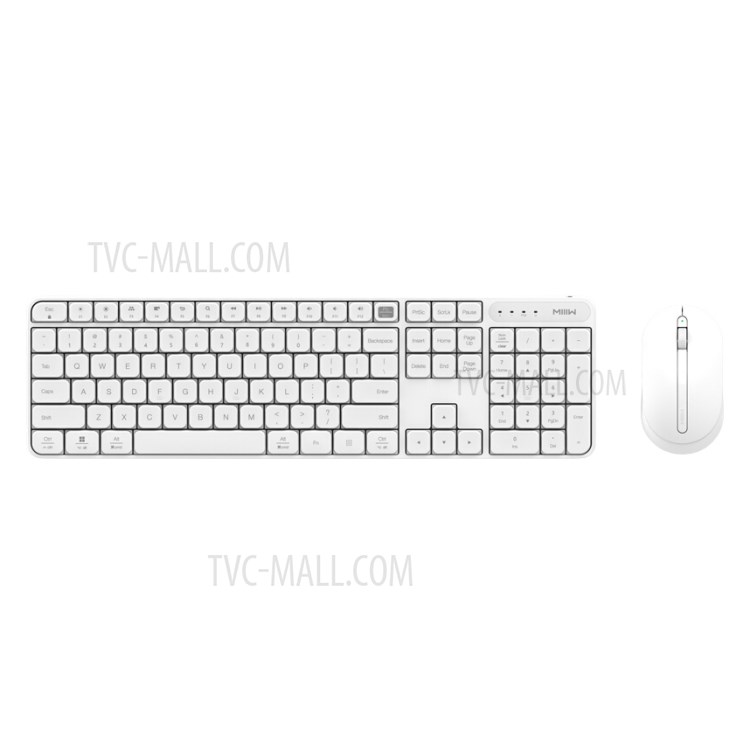 XIAOMI YOUPIN MIIIW Tastiera E Mouse Senza Fili Set 104 Tasti 2.4ghz - Bianca-1