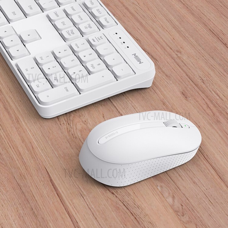 XIAOMI YOUPIN MIIIW Tastiera E Mouse Senza Fili Set 104 Tasti 2.4ghz - Bianca-3