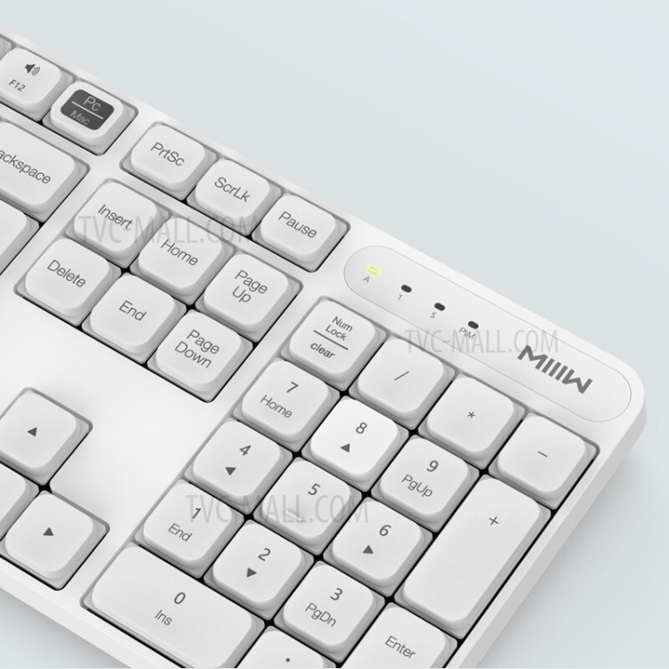 XIAOMI YOUPIN MIIIW Tastiera E Mouse Senza Fili Set 104 Tasti 2.4ghz - Bianca-4
