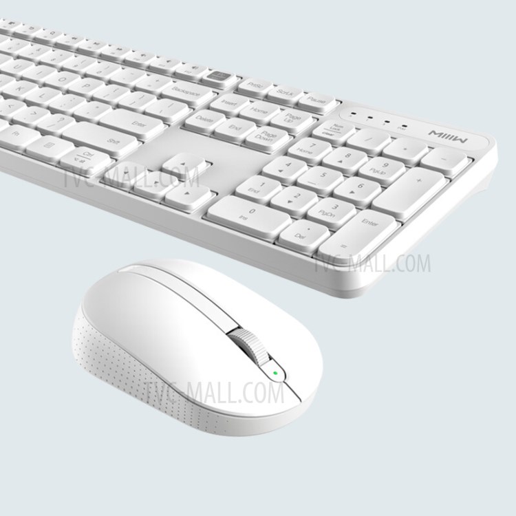 XIAOMI YOUPIN MIIIW Tastiera E Mouse Senza Fili Set 104 Tasti 2.4ghz - Bianca-5