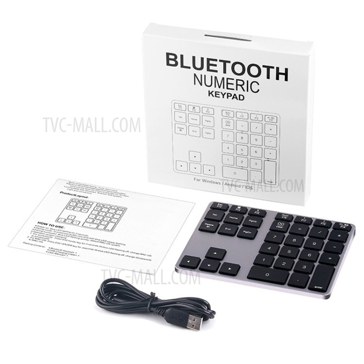 MC Saite MC-308BT 35 Keys Bluetooth Numeric Keyboard for Windows / iOS / Android Laptop PC Accessories-6