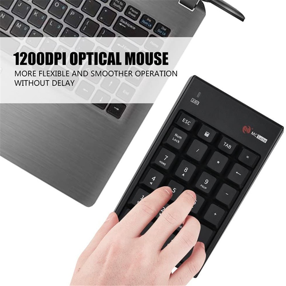 MCSaite MC-61CB 22 Keys Wireless 2.4G Numeric Keyboard and Mouse-2
