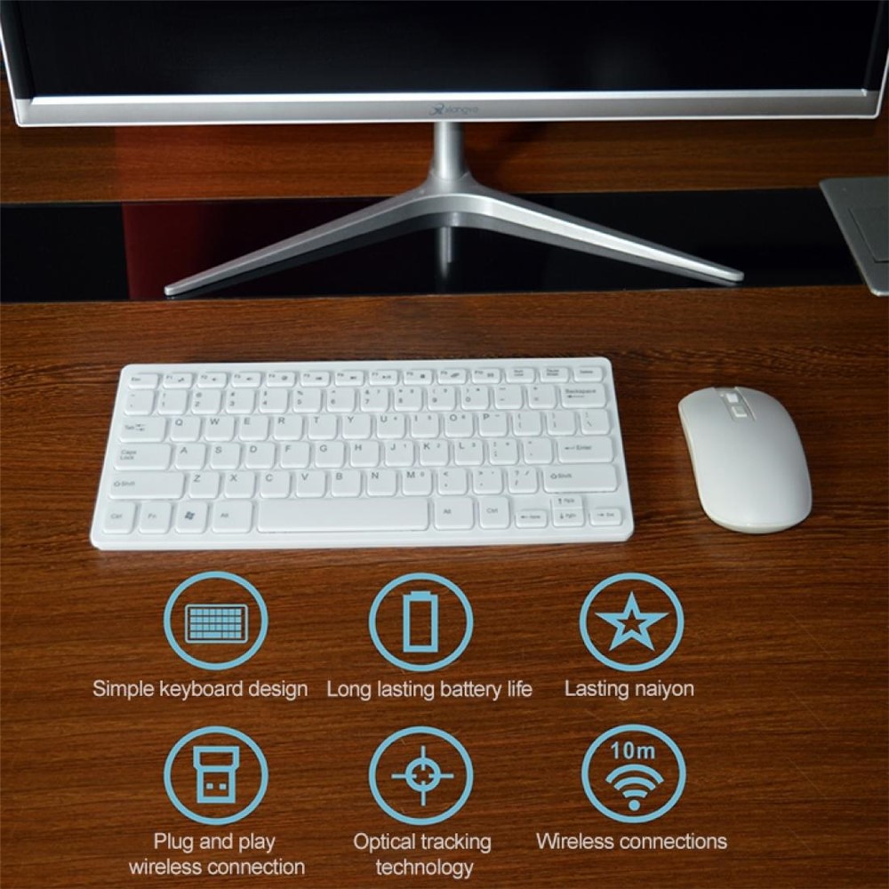 MC Saite K05 Wireless Mouse and Keyboard Combo - White-3