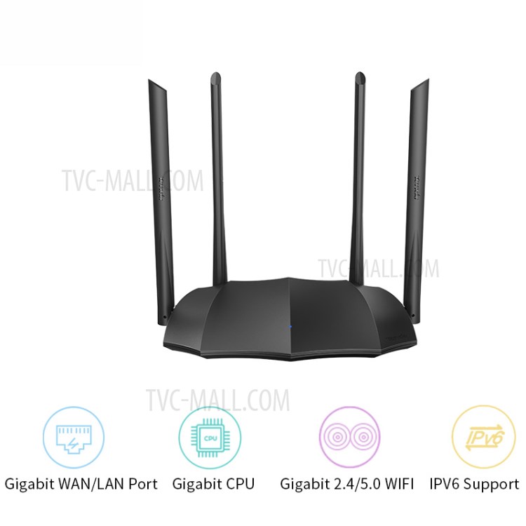 TENDA AC8 AC1200 WiFi Router Gigabit Dual Band Wireless Internet Repeater Access Point with 4x6dBi Antenna-2