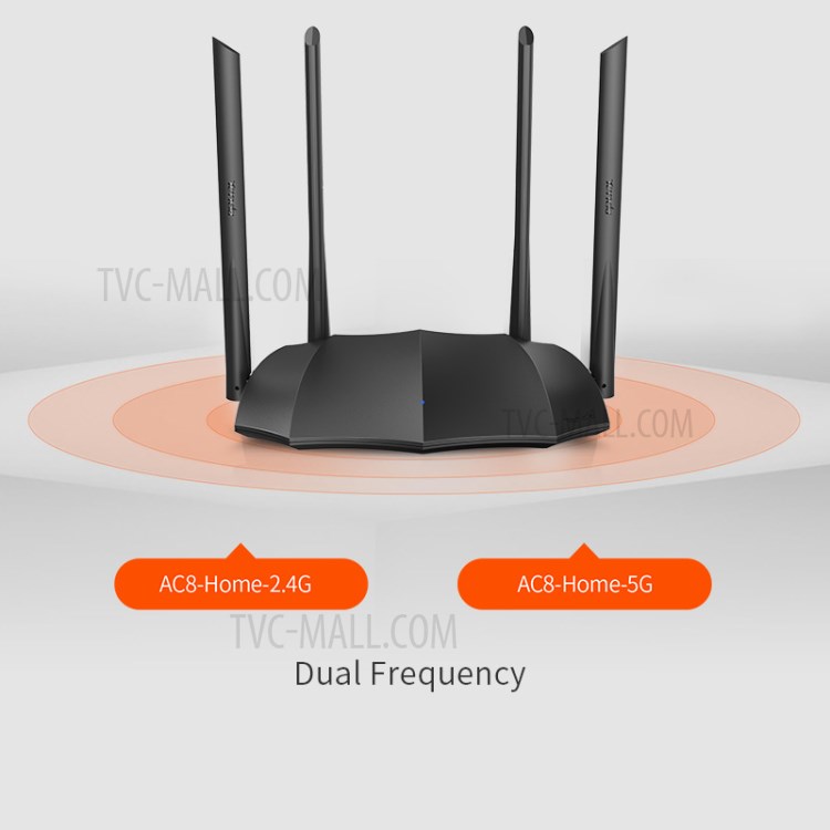 TENDA AC8 AC1200 WiFi Router Gigabit Dual Band Wireless Internet Repeater Access Point with 4x6dBi Antenna-3
