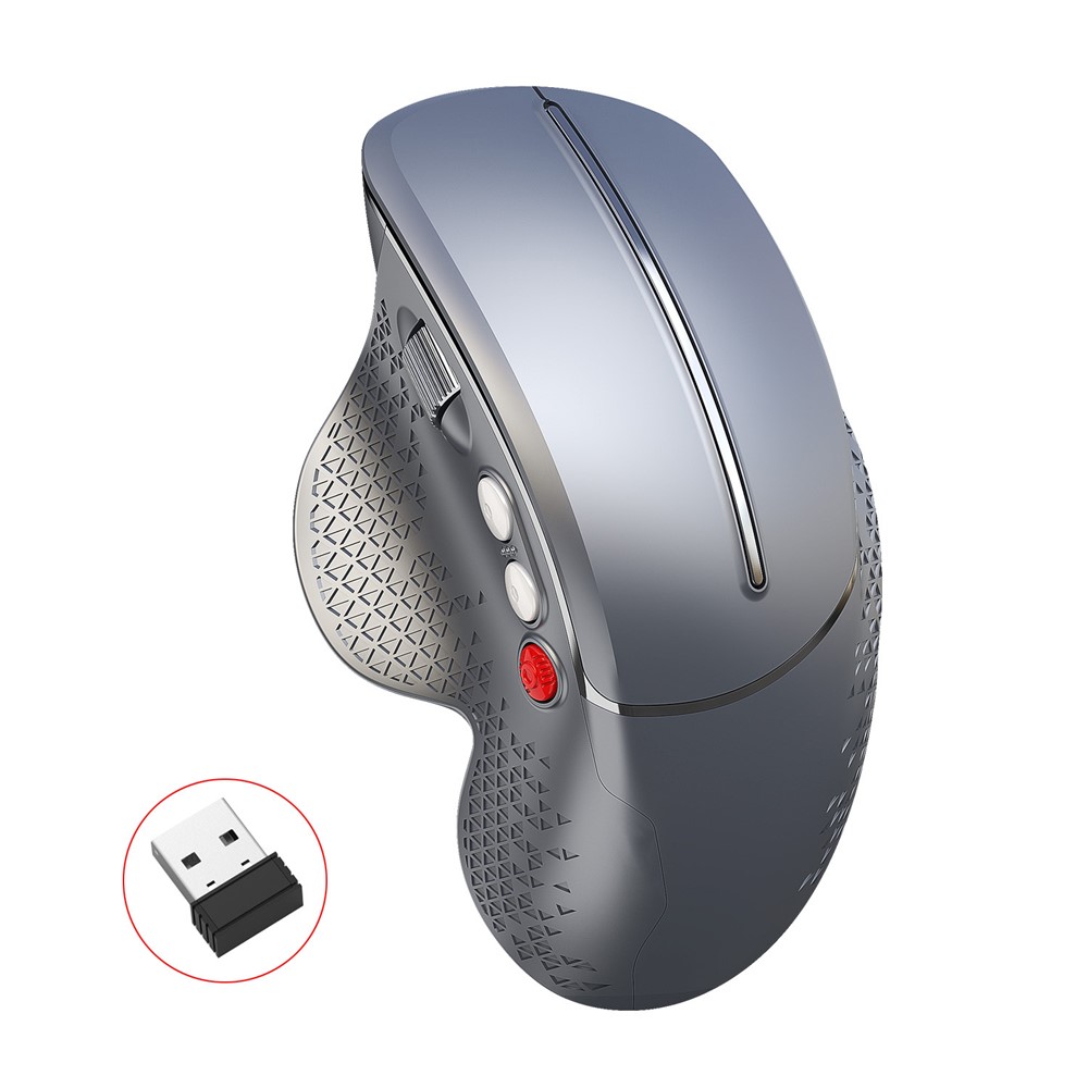 HXSJ T32 2.4G Wireless Ergonomic Vertical Optical Gaming Mouse Adjustable DPI Computer Mice - Grey-2