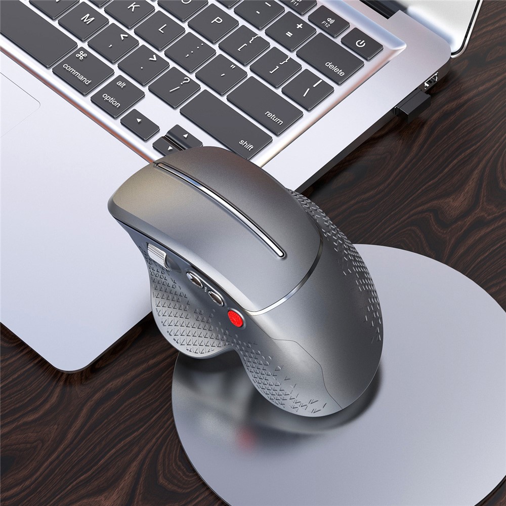 HXSJ T32 2.4G Wireless Ergonomic Vertical Optical Gaming Mouse Adjustable DPI Computer Mice - Grey-6